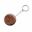 Rollmatic sleutelhanger Ø40mm met een 40cm uittrekbare ketting bruin - per 1 stuk