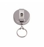 Rollmatic Sleutelhanger Ø50mm met 100cm uittrekbaar Nylon koord  - carbon look