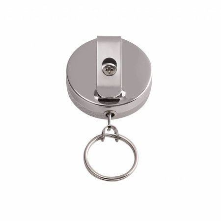 Rollmatic Sleutelhanger Ø50mm met 100cm uittrekbaar Nylon koord  - carbon look