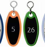 Paddington Sleutelhanger Nylon Ovaal 80mm met gedraaide S-haak