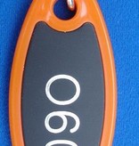 Paddington Sleutelhanger Nylon Ovaal 80mm met gedraaide S-haak