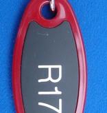 Paddington Sleutelhanger Nylon Ovaal 80mm met gedraaide S-haak