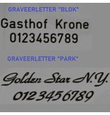 GRAVEREN NAAM OF TEKST op metalen hotelsleutelhangers