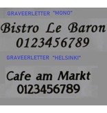 GRAVEREN NAAM OF TEKST op metalen hotelsleutelhangers