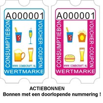 Consumptiebonnen op strip restpartij - 2000 stuks