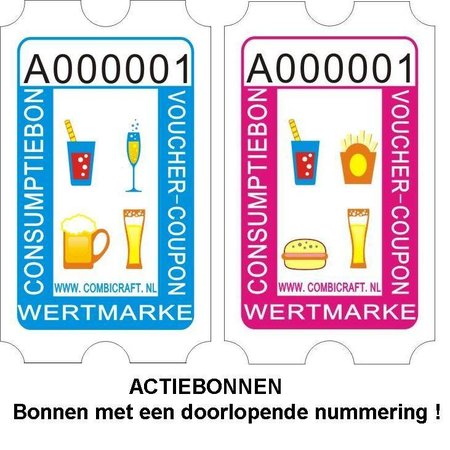 CombiCraft Restpartij: Consumptiebonnen op strip - per 2000 bonnen
