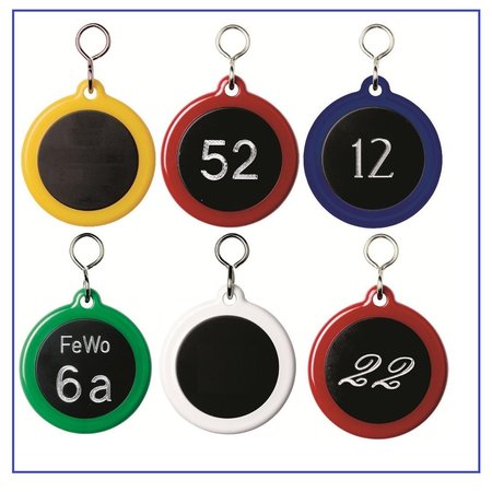 Carnaby Hotelsleutelhanger Nylon Ø60mm Rond met gedraaide S-haak