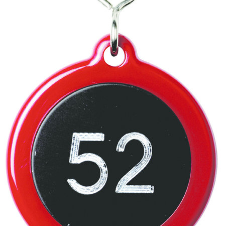 Carnaby Hotelsleutelhanger Nylon Ø60mm Rond met gedraaide S-haak