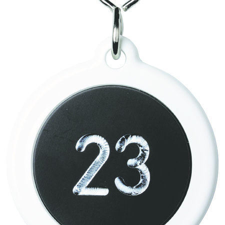 Carnaby Hotelsleutelhanger Nylon Ø60mm Rond met gedraaide S-haak