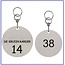 Ronde Edelstaal Sleutelhanger Rousso met wartel en ring