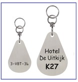 Druppel Sleutelhanger Charville met wartel en ring