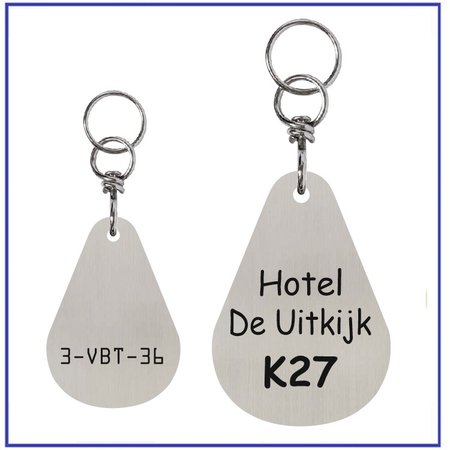 Druppel Sleutelhanger Charville met wartel en ring