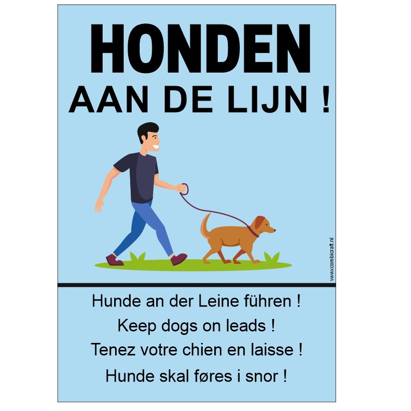 CombiCraft Bordje - Honden aan de lijn