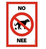 Bordje - Poepverbod voor honden 21x30cm