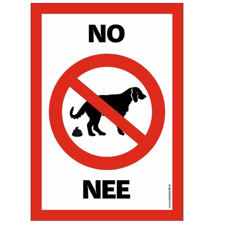 Bordje - Poepverbod voor honden 21x30cm