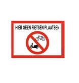 Bordje - Hier geen fietsen plaatsen 30x21cm