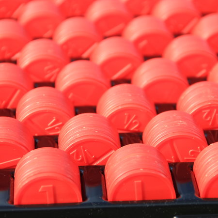 Zwarte kunststof telbak voor 1000 munten tot 29 mm groot - per 1 stuk