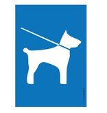 Bordje - Honden aan de lijn (pictogram) 21x30cm