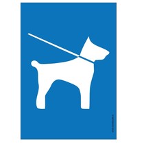 Honden aan de lijn (pictogram) bord