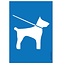 Bordje - Honden aan de lijn (pictogram) 21x30cm