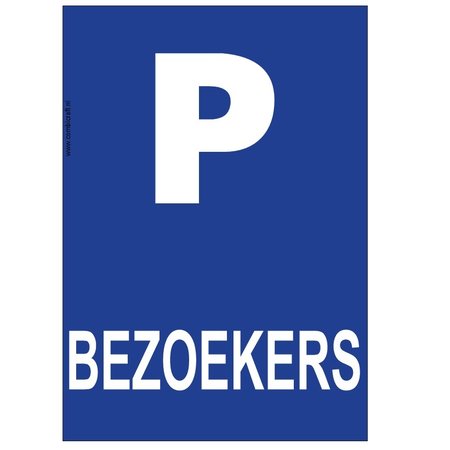 Bordje - Parkeerplaats bezoekers 21x30cm