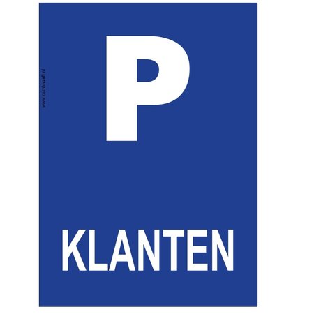 Bordje - Parkeerplaats Klanten 21x30cm