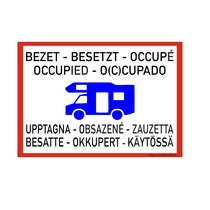 Camperplaats bezet bord