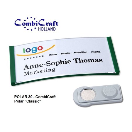 Polar© Polar30© Naambadge Breed 70x30mm met magneet - per stuk