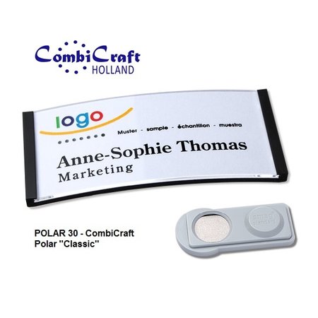 Polar© Polar30© Naambadge Breed 70x30mm met magneet - per stuk