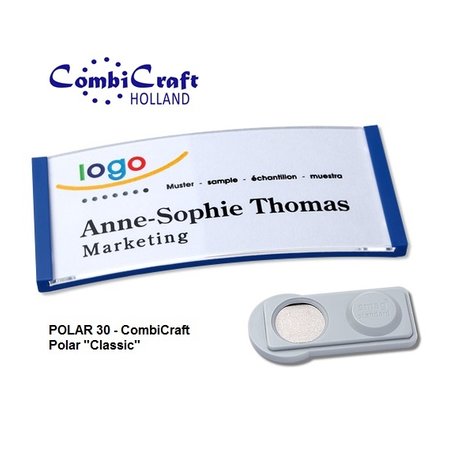 Polar© Polar30© Naambadge Breed 70x30mm met magneet - per stuk