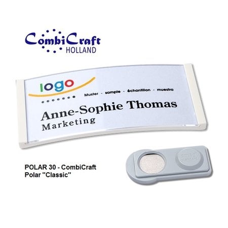 Polar© Polar30© Naambadge Breed 70x30mm met magneet - per stuk