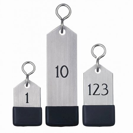 Edelstaal hotelsleutelhanger Cabaret met S-haak en stootdop