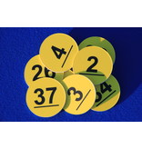 Restpartij: Nummerplaatjes 50mm genummerd van 1-50