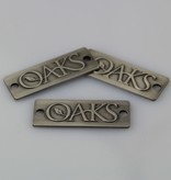 Brons gegoten Logo-plaatje/merkje  in reliëf in 40x15mm of 80x19mm