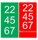 Rad van Fortuin plankjes Kunststof met full Colour bedrukking aan 1 zijde