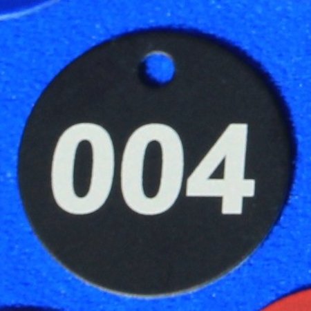 Logoplaatje Gekleurd Aluminium Ø30 en Ø40mm met 1 gaatje en gravering