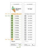 Strippenkaart of Knipkaart Full Colour bedrukt 50x175mm per 100 stuks