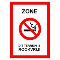 Dit terrein is rookvrij bord