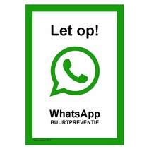 Whatsapp buurtpreventie bord