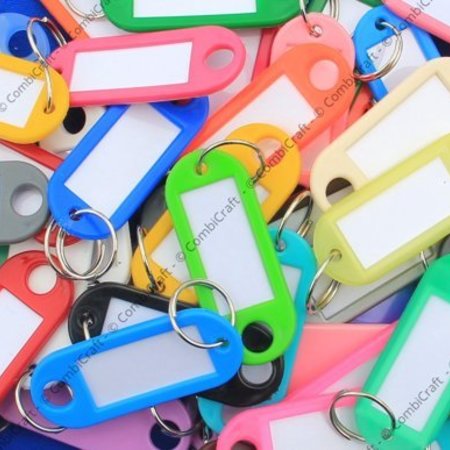 Sleutellabels met papier 55x22mm met jouw bedrukking - per 2500 stuks