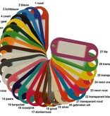 Sleutellabels met papier 55x22mm met jouw bedrukking - per 2500 stuks