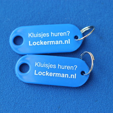 Sleutellabels met papier 55x22mm met jouw bedrukking - per 2500 stuks