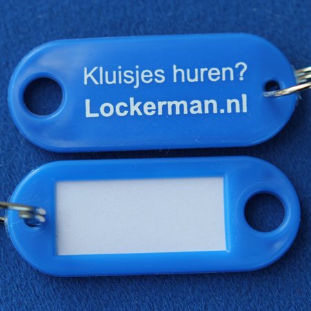 Sleutellabels met papier 55x22mm met jouw bedrukking - per 2500 stuks