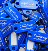 Sleutellabels met papier 55x22mm met jouw bedrukking - per 2500 stuks