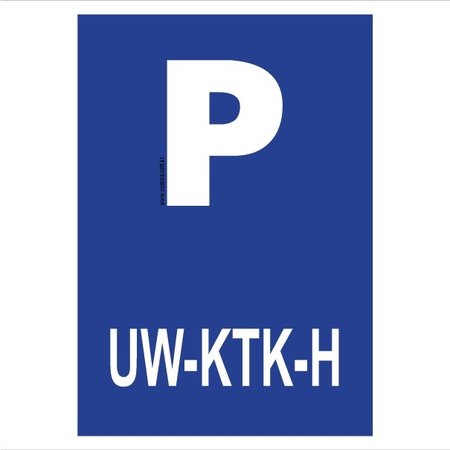 Bordje - Parkeerplaats met jouw kenteken 21x30cm