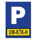 Bordje - Parkeerplaats met jouw kenteken 21x30cm