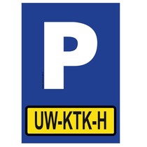 Parkeerplaats met jouw kenteken bord