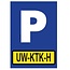 Bordje - Parkeerplaats met jouw kenteken 21x30cm