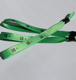 18+ textiel polsbandjes met cap-lock sluiting - per 100 stuks