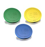 CombiCraft Plastic reliëfmunten met eurobedrag 1000 stuks  Ø29mm in diverse kleuren